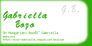 gabriella bozo business card